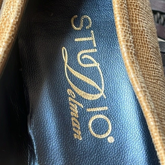 90s Delman Studio Sz 8M Tan Suede Loafers - Picture 7 of 14